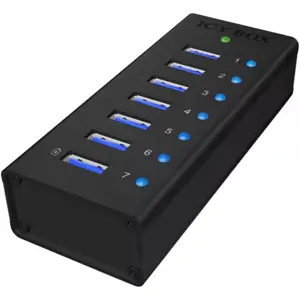 Hub USB 3.0 de 7 puertos con puerto de carga rápida + cable USB-A