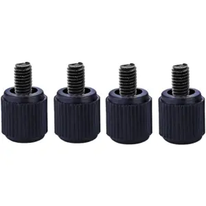Conjunto de 4 parafusos manuais p/ caixas ATX - Preto