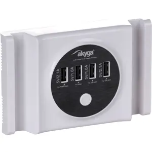 Base de carga 4xUSB-A 30W (230VAC -> 2x 5V/2.1A, 2x 5V/1A)