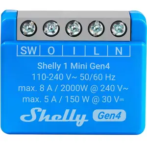 Mini módulo interruptor para automação WiFi/Zigbee/Matter 110/240VAC - 8A