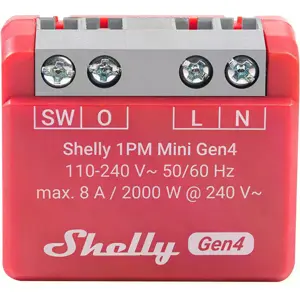 Mini módulo interruptor para automação WiFi/Zigbee/Matter com medição de energia 110/240VAC - 8A