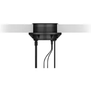 Hub USB 3.2 de encastrar (Ø80mm) c/ 4×USB-A + audio in/out + toma