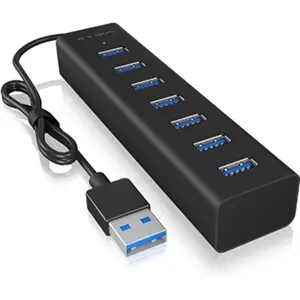 Hub USB 3.0 de 7 portas c/ cabo USB-A e fonte de alimentação