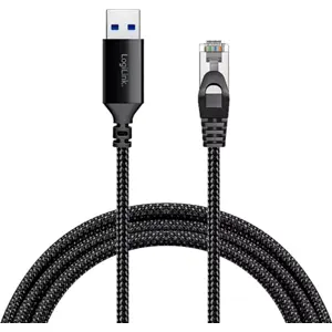 Cabo adaptador de rede Ethernet Gigabit RJ45 ⇿ USB-A 3.0 - 10m