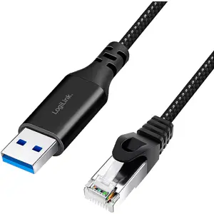 Cabo adaptador de rede Ethernet Gigabit RJ45 ⇿ USB-A 3.0 - 10m