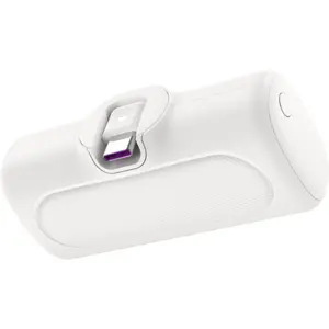 Powerbank Tipo Dongle 5000mAh 20W c/ ficha USB-C - Branco