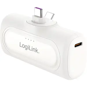 Powerbank Tipo Dongle 5000mAh 20W c/ ficha USB-C - Branco