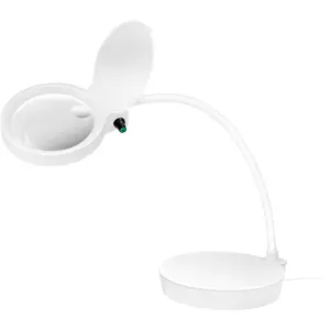 Candeeiro de mesa com lupa USB (8/32 dioptrias) com luz LED Dimável 400lm