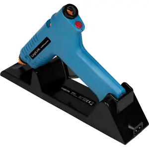 Pistola de cola quente 80W (Ø11mm) sem fios c/ base de aquecimento