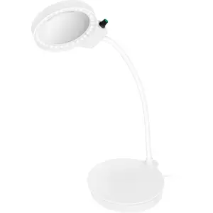 Candeeiro de mesa com lupa USB (8/32 dioptrias) com luz LED Dimável 400lm