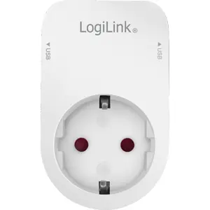 Tomada Schuko pass-through c/ Suporte de telemóvel + 2xUSB-A