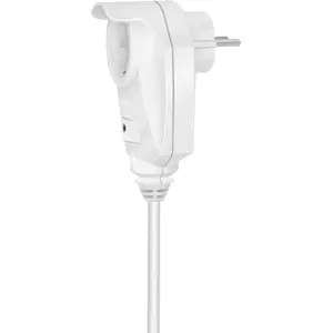 Bloque de 6 tomas con interruptor - Blanco - cable (3x1.5mm²) 2m con ficha de paso