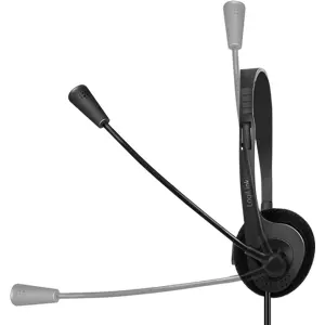 Auscultador headset mono c/ microfone + controlo volume - Jack3.5mm (4Pin)