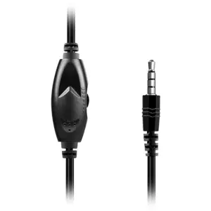 Auscultador headset mono c/ microfone + controlo volume - Jack3.5mm (4Pin)