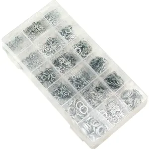Conjunto de 720 anilhas dentadas e de mola em aço  [M3..M10]