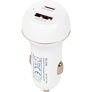 Carregador de Isqueiro (12..24VDC) USB-C PD30W + USB-A QC3.0