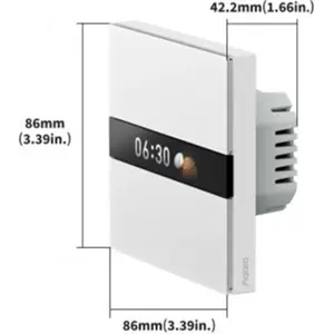 Interruptor de parede Zigbee de 4 botões c/ Display 2.08''