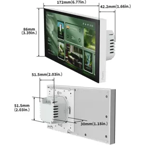 Painel Touch 6.9'' de controlo centralizado Wi-Fi / Zigbee / BT