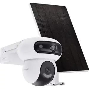 Câmara IP (4G LTE / Wi-Fi) 2K⁺ Dupla (Pan/Tilt + Rotativa) c/ Bateria + Painel Solar - IP65