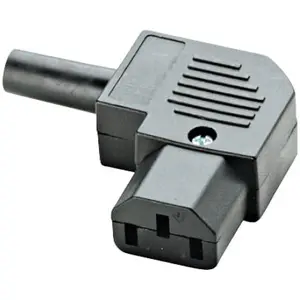 Ficha IEC C13 (fêmea) 3pin 10A angular 90º