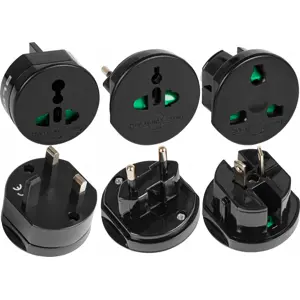 Kit de Adaptadores de viaje Universal ➝ Universal (s/ tierra)