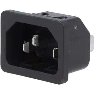 Ficha IEC C14 (macho) 3pin 10A p/ painel