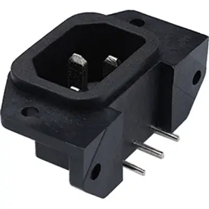 Ficha IEC C14 (macho) 3pin 10A p/ chassi