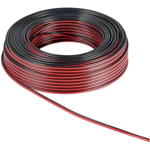 Fio de coluna vermelho/preto 2x2.50mm² CCA 10m