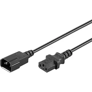 Cabo de alimentação IEC C14 (3 pinos) macho - IEC C13 (3 pinos) fêmea - 5.0m