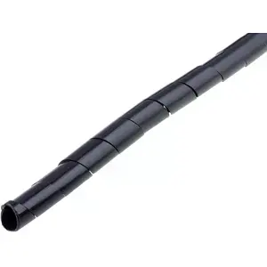 Fita em espiral para arrumar cabos Ø1.5-10mm, embalagem 10m - preta
