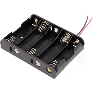 Suporte de pilhas 5xAA em série c/ fios