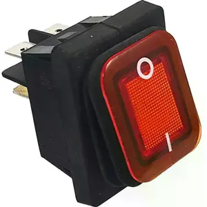 Interruptor basculante 2 posições estáveis - ON-OFF 250VAC 15A IP65 (4 pinos) - vermelho