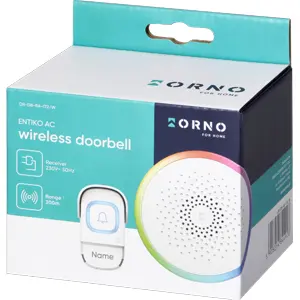 Campainha sem fios 230Vac com 60 melodias - alcance 300m - IP55