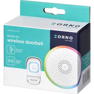 Campainha sem fios (3xAA) com 60 melodias - alcance 300m - IP55