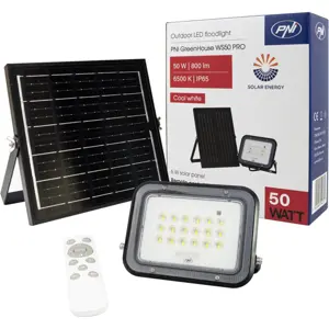 Projetor LED Slim Solar 6W 6500K (branco frio) 800lm c/ comando - IP65