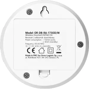 Campainha sem fios (3xAA) com 60 melodias - alcance 300m - IP55