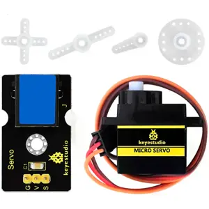 Kit de micro servo 180º PWM 4.8V..6V DC + módulo de conexión EASY Plug (RJ11)