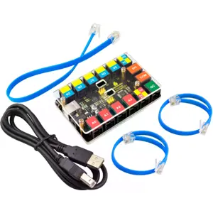 Kit de Aprendizagem Arduino com Placa de Controlo (ATmega328P) e 21 Módulos EASY-Plug (RJ11)