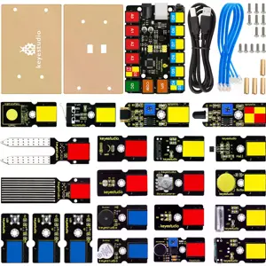 Kit de Aprendizagem Arduino com Placa de Controlo (ATmega328P) e 21 Módulos EASY-Plug (RJ11)