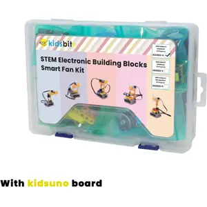 Kit de Ventoinha Inteligente Educativo (9+) para Programação KidsBlock, Python e Arduino - c/ Placa KidsUno