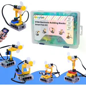 Kit de Ventoinha Inteligente Educativo (9+) para Programação KidsBlock, Python e Arduino - c/ Placa KidsUno