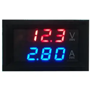 Medidor digital de tensão e corrente (0..100VDC /0..10A) - de painel