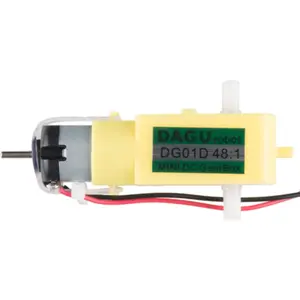 Motor DC c/ Redutor Plástico de Duplo Veio 4.5VDC 140rpm 48:1 – [Pack 2 Unid.]