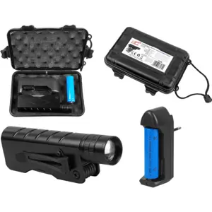 Lanterna LED CREE multifuncional de sobrevivência 3W 450lm recarregável