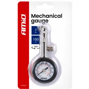Manómetro manual de pressão dos pneus 7bar c/ válvula de purga