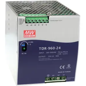 Fonte de alimentação para calha DIN 24VDC 960W 40A