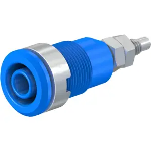 Borne de painel 4mm 32A azul - Terminal de rosca