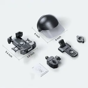 Suporte telemóvel até 7'' para mota / bicicleta com viseira de proteção