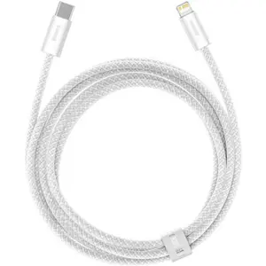 Cabo USB-C <-> Lightning 20W 480Mbps revestimento a nylon - 1 m - branco