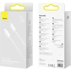 Cabo USB-C <-> Lightning 20W 480Mbps revestimento a nylon - 1 m - branco